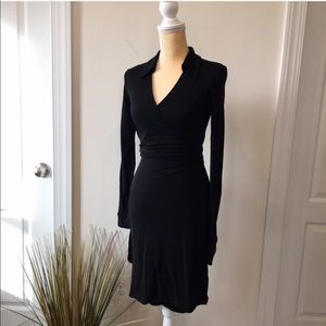 DVF black wrap dress